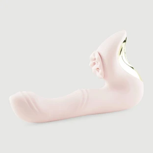 The Royal Tongue Silicone Heating Rabbit Vibrator - Pink