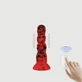The Walking Dead Small Remote Controlled Realistic Silicone Vibrator With Suction Cup - Red