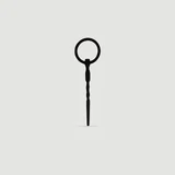 136 x 5 mm Silicone Urethral Plug with Ring - Black