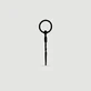 136 x 5 mm Silicone Urethral Plug with Ring - Black