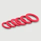 Mannencollectie Silicone Flexibele Ronde Cock Ring Set - Rood
