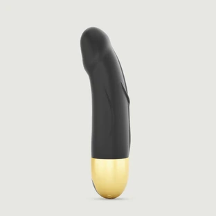 Real Vibration S 2.0 Curved Realistic Silicone Vibrator - Black