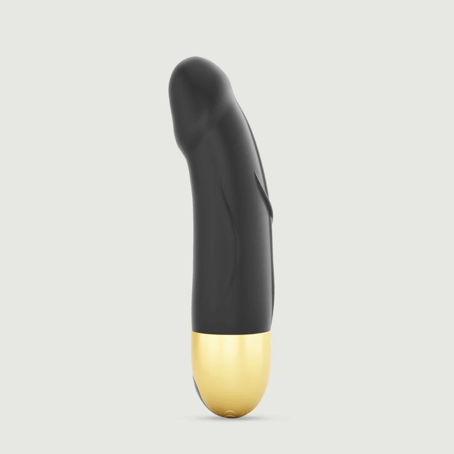 Real Vibration S 2.0 Curved Realistic Silicone Vibrator - Black
