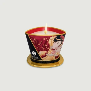 Shunga Massage Candle Sparking Strawberry Wine - 170 ml