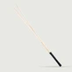 Double Bamboo Spanking Cane With Embossed Leather Grip - Black