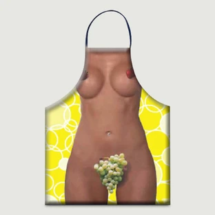 Nude Apron With Flowers