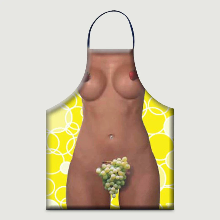 Nude Apron With Flowers