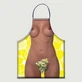 Delantal nude con flores