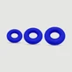 Highway Rush Liquid Silicone Flexible Cock Ring Set - Blau