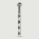 Plug Pene Acanalado Hueco 5 mm - Plata