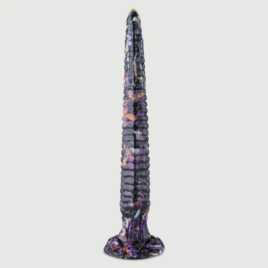 Very Long Silicone Dragon Skin Dildo 47 x 5 cm - Multicolour