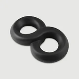 Infinite Hard On Liquid Silicone Flexibele Cock Ring 42 mm - Zwart
