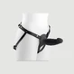 H4 Large sangle vibrante en silicone avec harnais - Noir