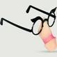 Pénis masculin sexy avec lunettes