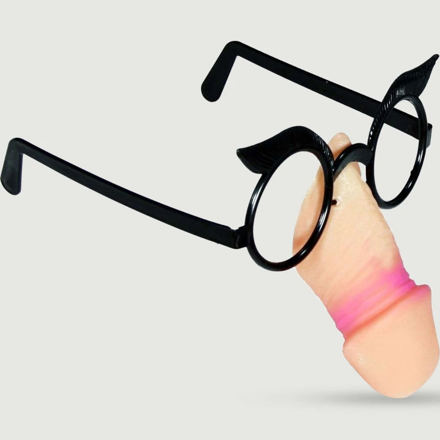 Pénis masculin sexy avec lunettes