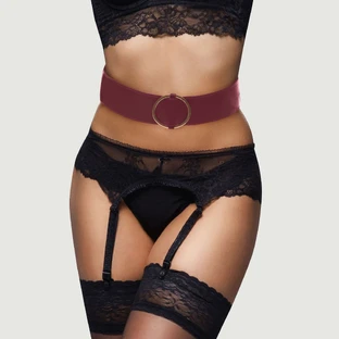 Halo Waist Belt with Connector - Burgundy - Large/X-Large