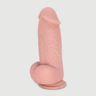 Jimbo 20,5 cm dikke realistische siliconen dildo met ballen & zuignap - Vlezig