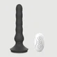 Twirly op afstand bedienbare premium siliconen roterende vibrator met zuignap - Zwart