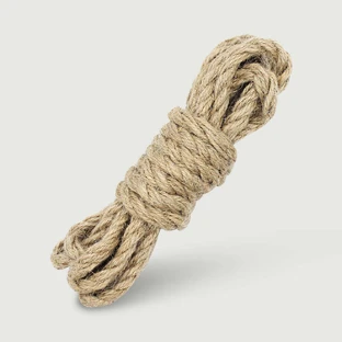 Hemp Bondage Rope With Rough Knitting 5 m - Brown