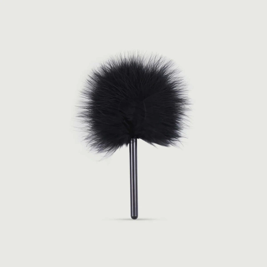 Feather Tickler With Handle - Black