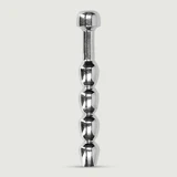 Metall Penis Plug mit Rippen 7 mm - Silber