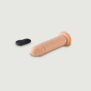 R15 Vibrateur réaliste télécommandé en silicone avec ventouse - Chair