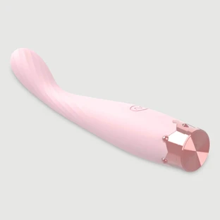 The Crown Vibrador Punto G de Silicona Curvo y Delgado para Principiantes - Rosa