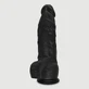 Arlan 23,5cm Silicone Realistic Dildo with Balls &amp; Suction Cup - Black