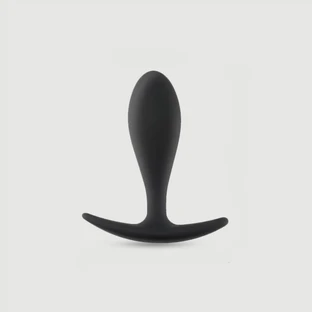 Anal Beginner's Droplet Large Silicone Butt Plug - Noir