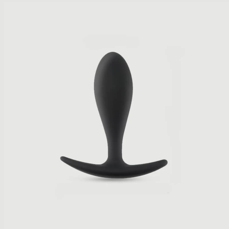 Anal Beginner's Droplet Large Silicone Butt Plug - Noir