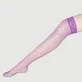 Colorful Series Fishnet Stockings - Purple - Small/Medium