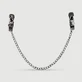 Nipple Clamps With Adjustable Pressure &amp; Fine Metal Chain - Black