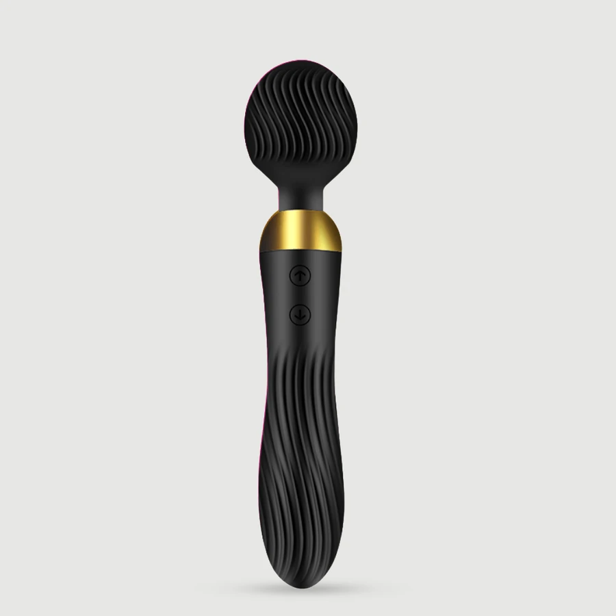 Amalthea 2 en 1 Vibrateur de massage classique et à baguette - Noir