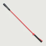 Geflochtener Schaft Reitgerte mit Leder Spitze 56 cm - Rot