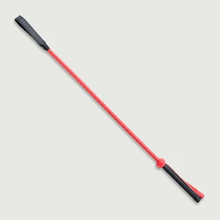 Fusta trenzada con punta de cuero 56 cm - Rojo