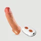 18 cm Vibrating Real Deal Soft Silicone Realistic Penis Sleeve - Flesh