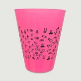 Fuchsia 500 ml Glass With Black Penises