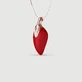 Liquid Silicone Luxury Feather Necklace Mini Vibrator - Red