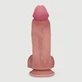 Leno 19,3 cm Double Layer Silicone Ultra Realistic Dildo with Balls & Suction Cup - Flesh