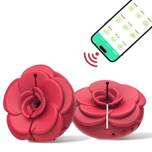 App-gesteuerte Butterfly-Vibrations-Nippelklammern - Rot