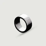 Ciężki metalowy pierścień na kutasa 20x45mm - srebrny
