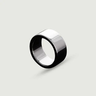 Inel pentru penis din metal de calibru mare 20x45mm - argintiu
