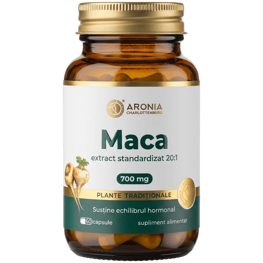 Maca 700 mg - 60 cápsulas con extracto concentrado de raíz de Maca para apoyar la libido, el equilibrio hormonal y la vitalidad | Traditional Herbals