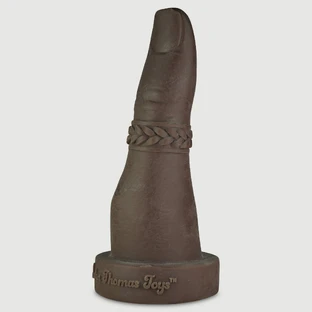 Just One Finger Large Platinum Silicone Gildo Gape 38 cm - Marron