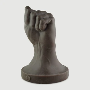 Closed Fist Large Platinum Silicone Fisting Dildo 18 cm - Brown