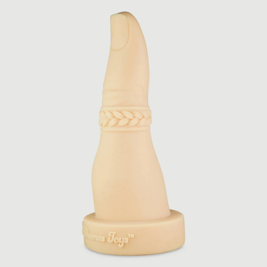 Just One Finger Large Platinum Silicone Gape Dildo 28 cm - Flesh