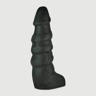 The Ladder Consolador realista de silicona platino de gran tamaño con costillas 34 cm - Negro