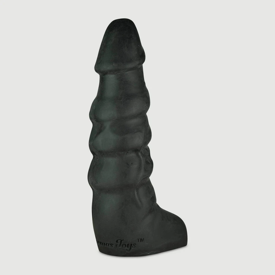 The Ladder Realistische Platina Silicone X-Large Dildo Met Ribbels 34 cm - Zwart