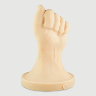 Geschlossene Faust X-Large Platin Silikon Fisting Dildo 23 cm - Flesh