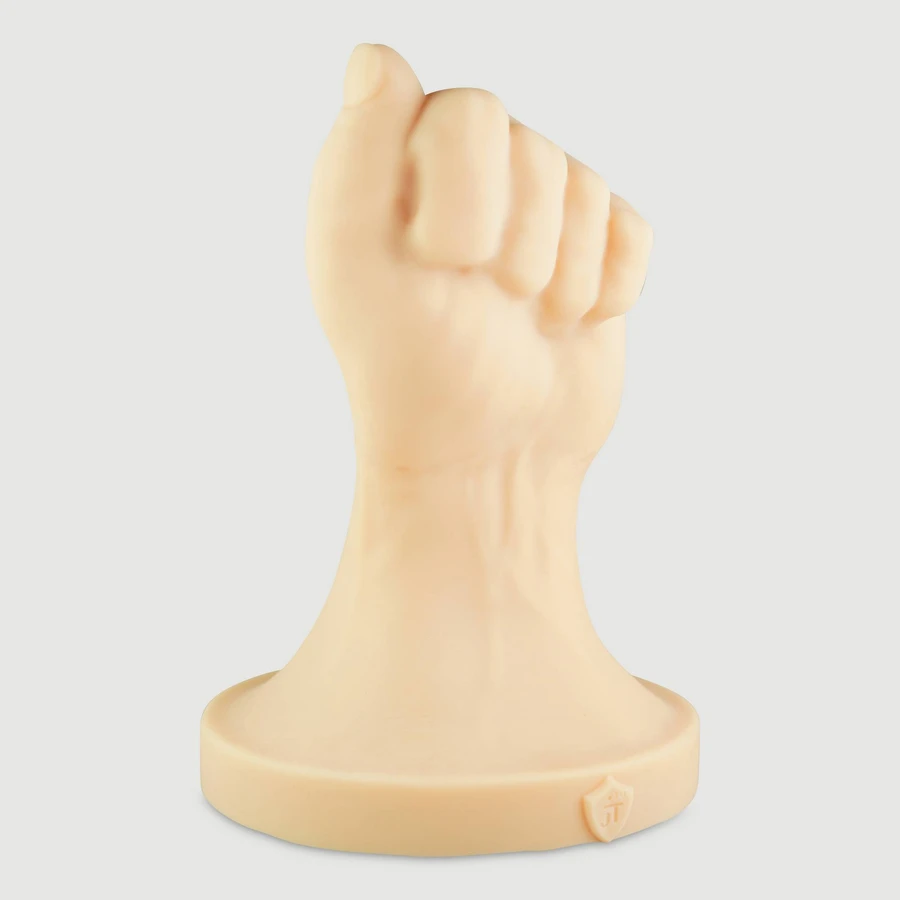 Geschlossene Faust X-Large Platin Silikon Fisting Dildo 23 cm - Flesh